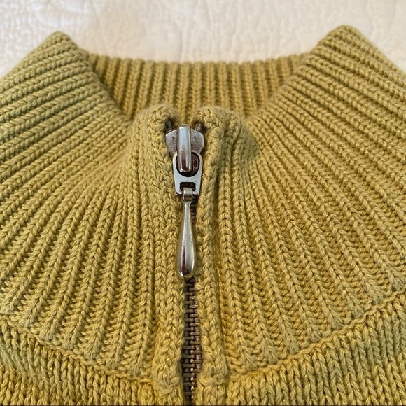 Bryn Walker Zip Front Green Cotton Cardigan - S - Picture 7 of 10